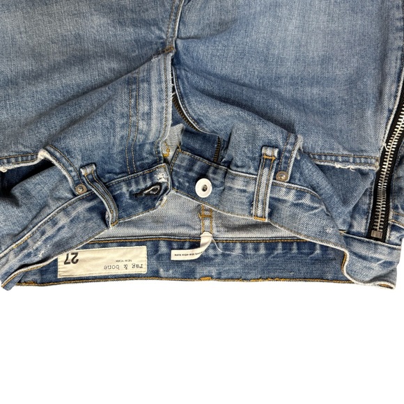 rag & bone Zippered Blue Denim Shorts - Picture 6 of 10
